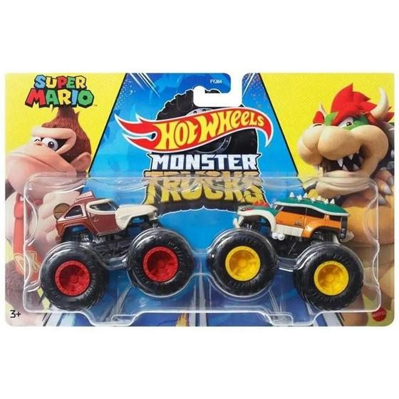 Imagem de Hot Wheels Monster Trucks Donkey Kong e Bowser - Mattel