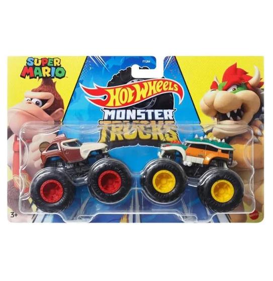 Imagem de Hot Wheels Monster Trucks Donkey Kong Vs Bowser HWN69 - Mattel (41185)