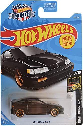 Imagem de Hot Wheels Nightburnerz 3/10 Preto '88 Honda CR-X 49/250 2019 Month Card