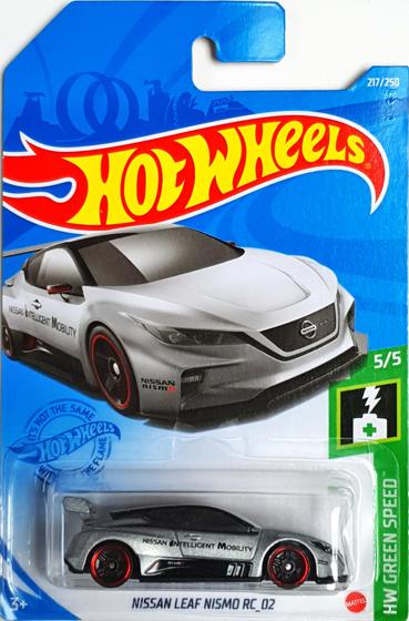 Hot Wheels Nissan Leaf Nismo RC_02 Argento - Serie HW Green Speed 2021 - Modello 1:64 Con Custodia Protettiva Klas - Edizione Da Collezione