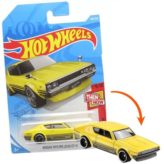 Imagem de HOT WHEELS Nissan Skyline 2000 GT-R Amarelo Mattel GTB39