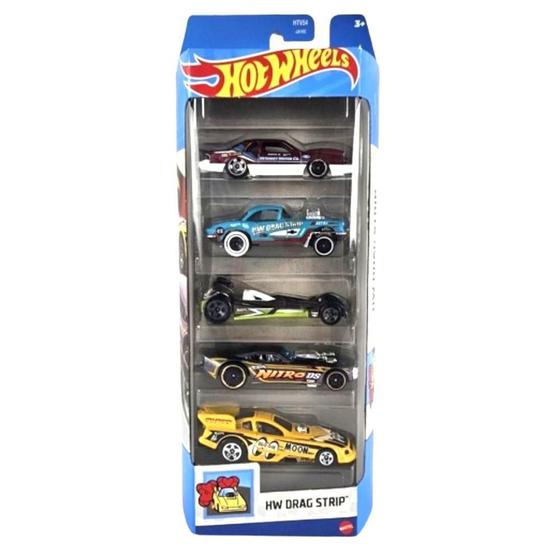 Imagem de Hot Wheels Pack 5 Carrinhos HW Drag Strip HTV14  Mattel