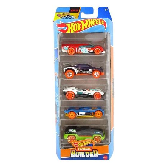 Imagem de Hot Wheels Pack 5 Carrinhos Track Builder HTV52  Mattel