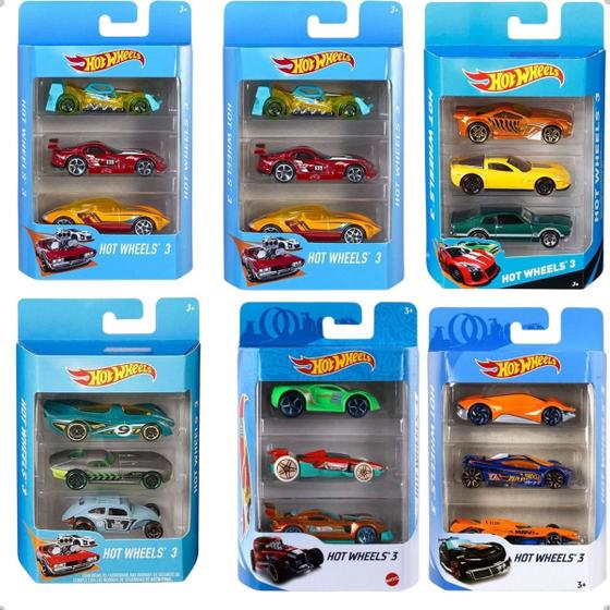 Imagem de Hot Wheels Pack com 03 Carrinhos - Mattel  Sortidos Carro