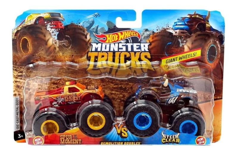 Imagem de Hot Wheels Pack De 2 Carrinhos Monster Truck Surpresa Fyj64