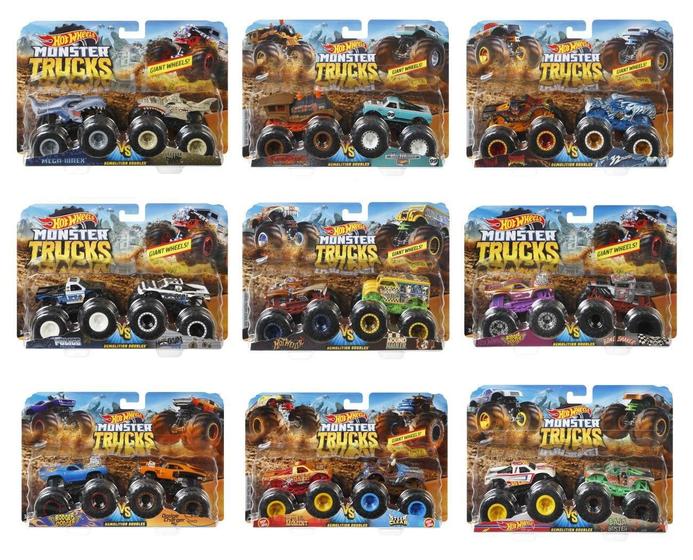 Imagem de Hot Wheels Pack De 2 Carrinhos Monster Truck Surpresa Fyj64