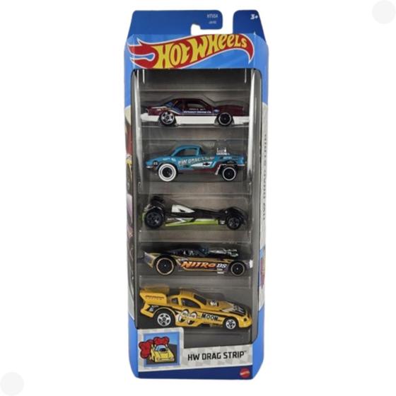 Imagem de Hot Wheels Pacote C/ 5 Carros Drag Strip 1:64 HTV54 - Mattel