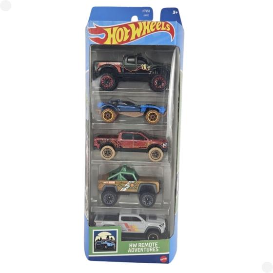 Imagem de Hot Wheels Pacote Com 5 Carrinhos 1:64 Remote Adventures HTV53 - Mattel