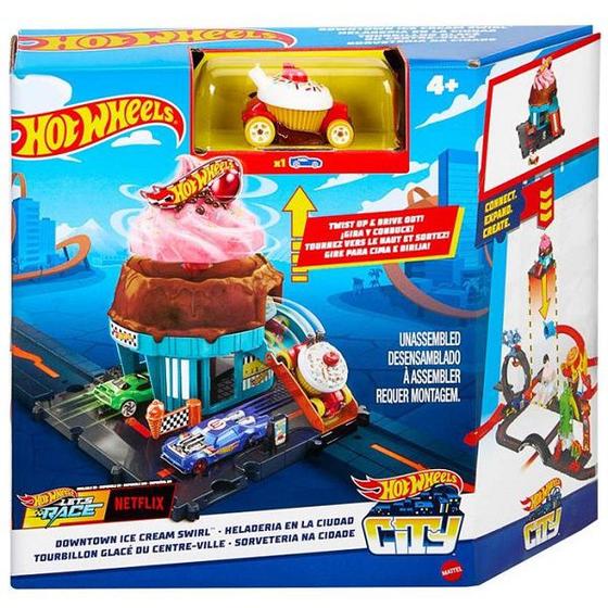 Hot Wheels Pista CITY Conjunto Sorveteria - Mattel HTN77 Menor preço em Hot Wheels Pista CITY Conjunto Sorveteria - Mattel HTN77