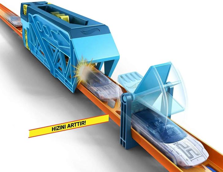 Imagem de Hot wheels pista track builder impulsionador slide & launch - kit expansao 