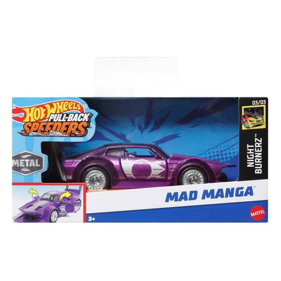 Imagem de Hot Wheels Pull-Back Speeders Nightburnerz - Mad Manga Escala 1:43