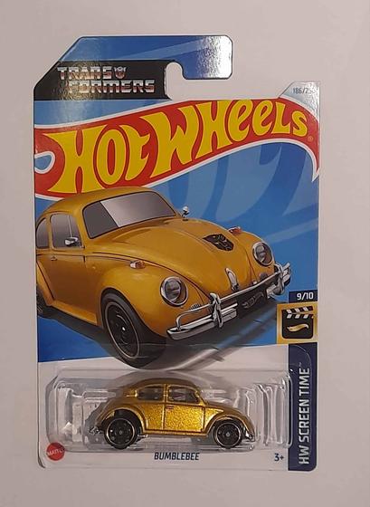 Imagem de Hot Wheels Screen Time - Bumblebee (Transformers) fusca dourado