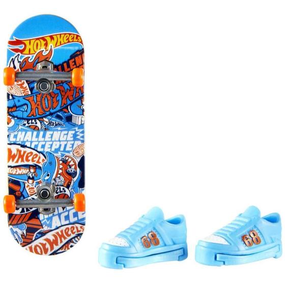 Imagem de Hot Wheels Skate Skate de Dedo + Tênis (nao e Possivel Escolher Enviado de Forma Sortida)