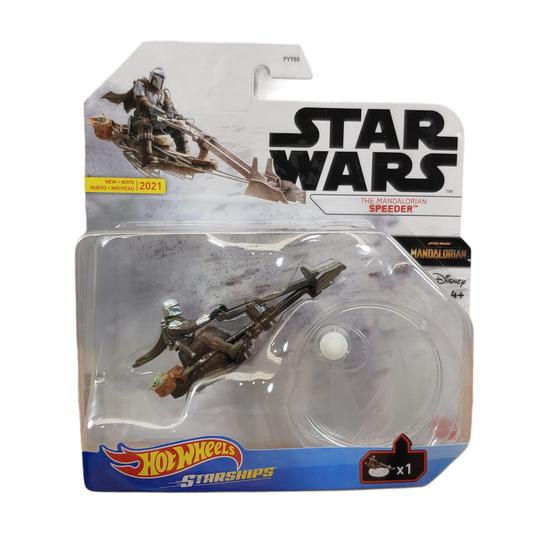 Imagem de Hot Wheels Star Wars 2021 - Mandalorian Speeder com Grogu