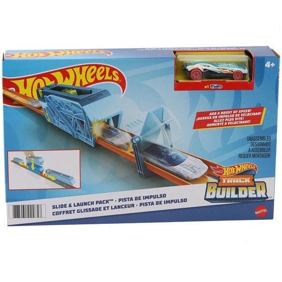 Imagem de Hot Wheels TRACK AND Builder Conjunto de Pista de Impulso Mattel GLC87/GVG08