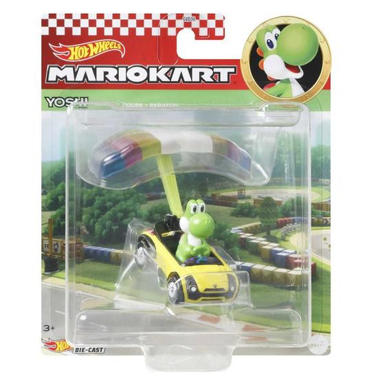 Imagem de Hot Wheels Yoshi Sports Coupe + Parafoil - Mario Kart