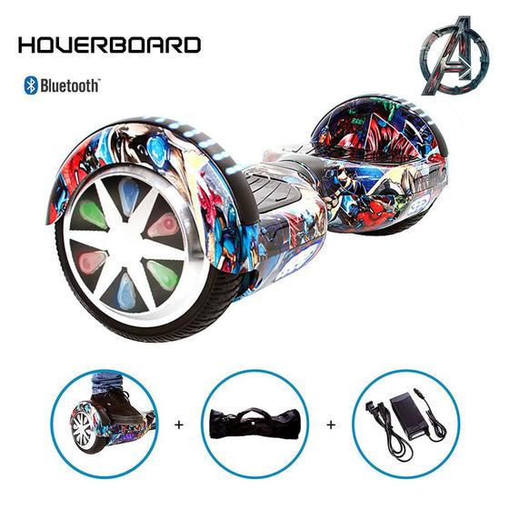 Imagem de Hoverboard 6,5 Vingadores Hoverboard Bluetooth com Bolsa