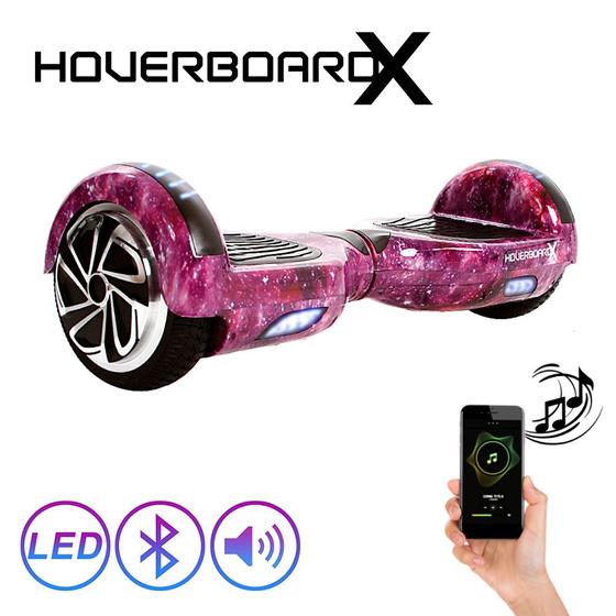 Imagem de Hoverboard Elétrico 6,5 Polegadas Bluetooth Led Roxo Galáxia