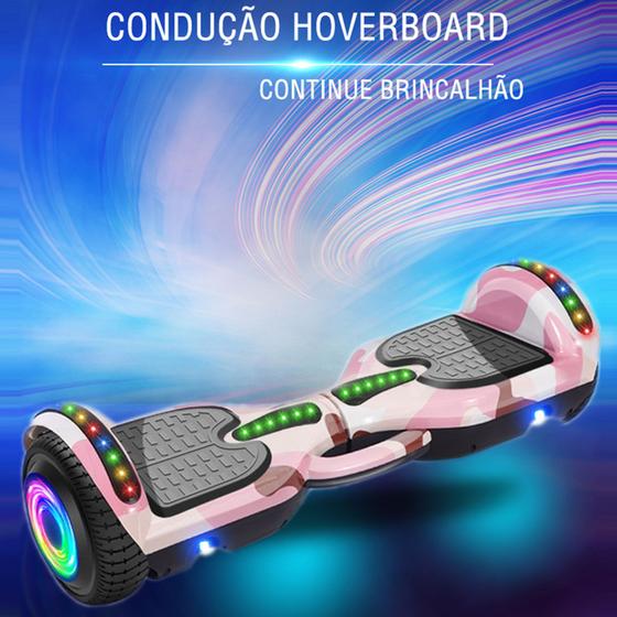 Imagem de Hoverboard Overboard Infantil Skate Elétrico 6.5"  Led Bluetooth Motor Brushless