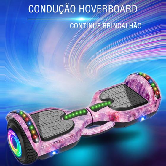 Imagem de Hoverboard Overboard Infantil Skate Elétrico 6.5"  Led Bluetooth Motor Brushless