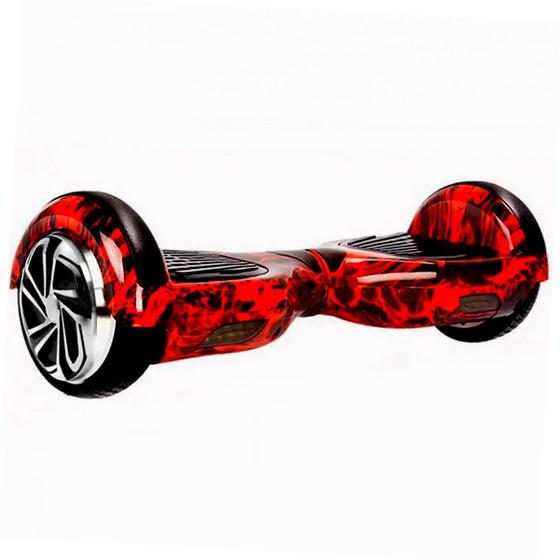Hoverboard Skate Elétrico 6.5 Vermelho Fogo Led Bluetooth Menor preço em Hoverboard Skate Elétrico 6.5 Vermelho Fogo Led Bluetooth