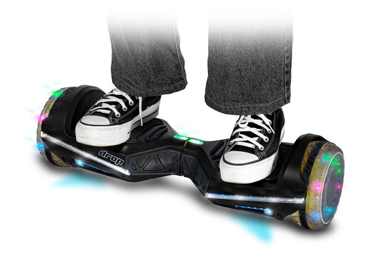 Imagem de Hoverboard Skate Elétrico Infantil Adulto DROP RAVEBOARD 500w 6.5 polegadas Bluetooth e LED RGB Infinito Preto