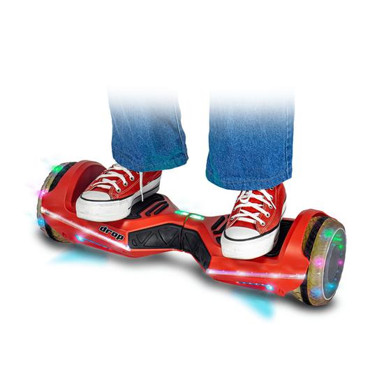 Imagem de Hoverboard Skate Elétrico Infantil Adulto DROP RAVEBOARD 500w 6.5 polegadas Bluetooth e LED RGB Infinito Vermelho