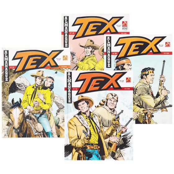 Imagem de Hq Tex Almanaque Quadrinhos Faroeste 4 Volumes