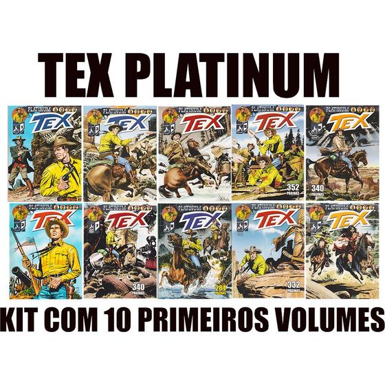 Imagem de Hq Tex Platinum Myttos Faroeste Gibi Old Oeste Quadrinhos Kit 10 Primeiros Volumes - Mythos