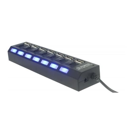 Imagem de Hub 7 Portas Usb 2.0 Com Led E Interruptor Liga E Desliga