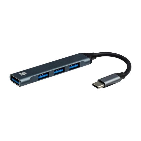 Imagem de Hub Adaptador 5+ USB Tipo-C 4 Portas USB - DTC-03