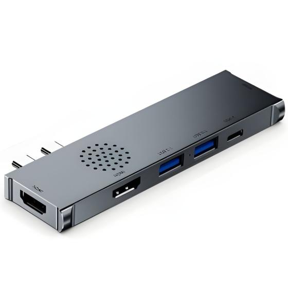 Imagem de Hub Adaptador 7 em 1 HDMI Cartão SD USB 3.0 p/ Macbook Ipad