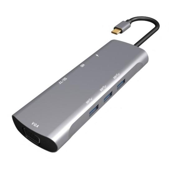 Imagem de Hub Adaptador 8 em 1 com entrada USB-C para notebooks