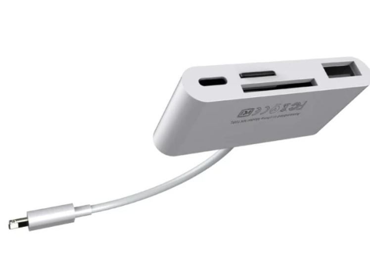 HUB Adaptador cabo OTG com 4 entradas Para Ipad e Iphone com entrada lightning e IOS 13 ou superior lê cartão de memória Menor preço em HUB Adaptador cabo OTG com 4 entradas Para Ipad e Iphone com entrada lightning e IOS 13 ou superior lê cartão de memória