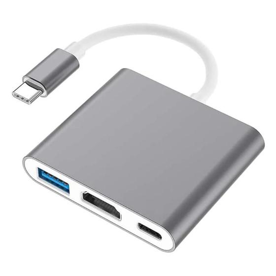 Imagem de Hub Adaptador Multi-portas Tomate Usb-c Para Hdmi 4k Usb Pd