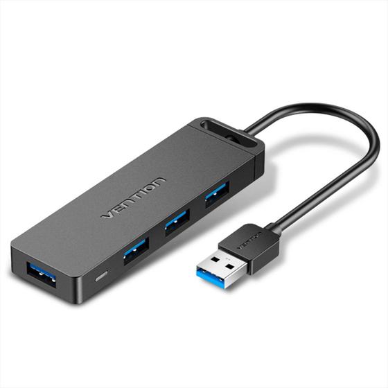 Imagem de Hub Adaptador USB A 3.0 4 Portas SSD Pendrive 1m Vention