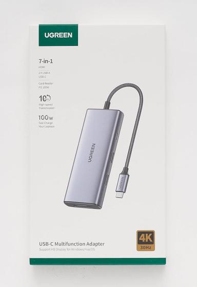 Imagem de Hub Adaptador Usb-C 3.2 10 Gbps 7 Em 1 Pd100W Multifuncional