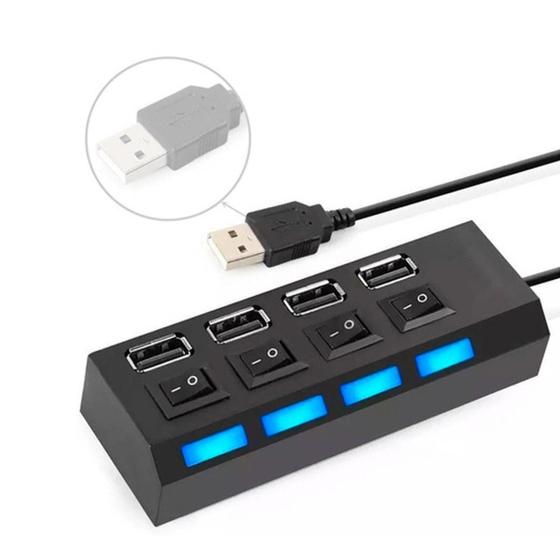 Hub Cabo Usb 3.0 Extensor 4 Portas High Speed Hd Pen Drive ADWEIXUN