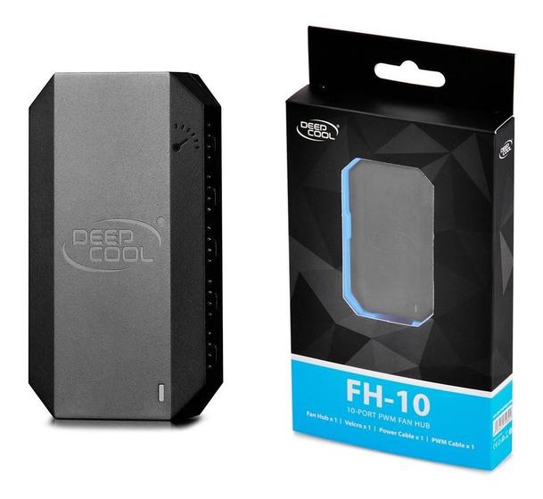 Hub Controlador De 10 Fan Deepcool Fh-10 Pwm 3 E 4 Pinos Pwn Menor preço em Hub Controlador De 10 Fan Deepcool Fh-10 Pwm 3 E 4 Pinos Pwn