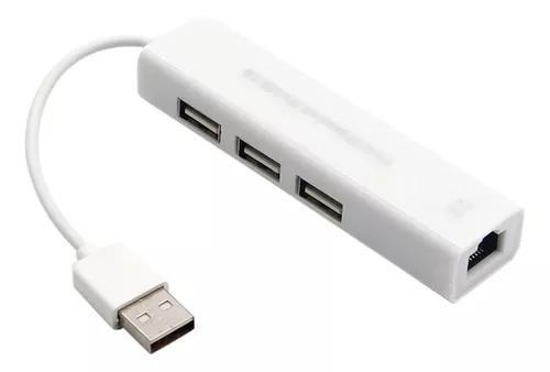 Imagem de Hub Ethernet Rj45 Com 3 Portas Usb LE-4102