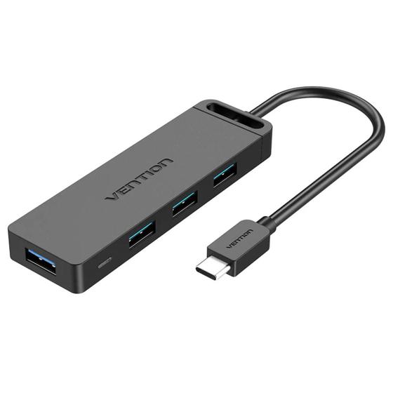 Imagem de Hub Extensor de USB Tipo C P/ 4 USB 3.0 Computador Notebook