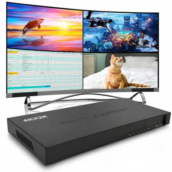 Hub HDMI 1x8 4K Para Eventos Igrejas Empresas Uso Profissional Entrega Rápida - Rick Imports