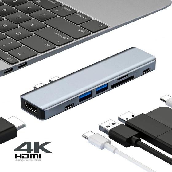 Imagem de Hub Hdmi 4K Adaptador Usb-C PD Thunderbolt Compatível Macbook Pro e Air 