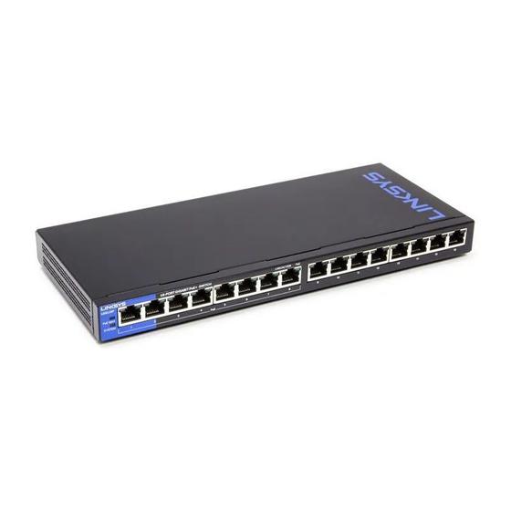 Imagem de Hub Linksys Switch 16P Gigabit Poe Lgs116P