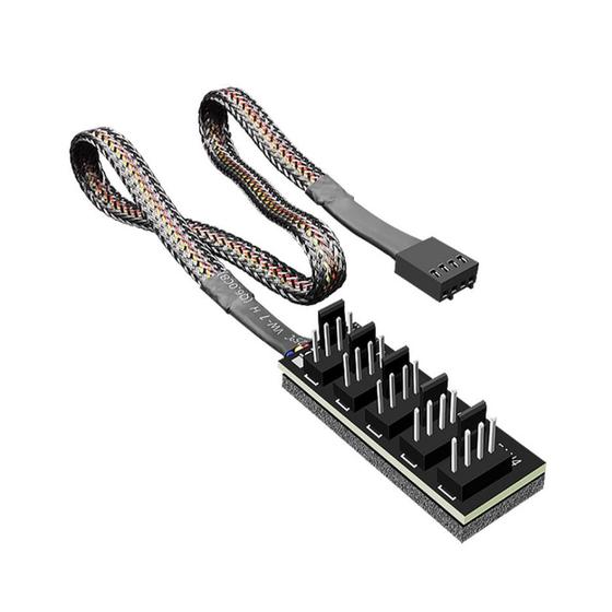 Hub Multi Fans 5 Entradas Cooler Fan 4 ou 3 Pinos Controle Pwm Menor preço em Hub Multi Fans 5 Entradas Cooler Fan 4 ou 3 Pinos Controle Pwm