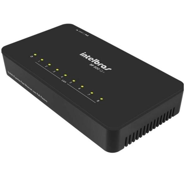 Imagem de Hub Switch 8 Portas Intelbras SF-800 Q+ Fast Ethernet 10/100 Mbps