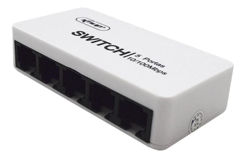 Imagem de Hub Switch De Rede 5 Portas Gigabit 100mbps Knup KP-E05A