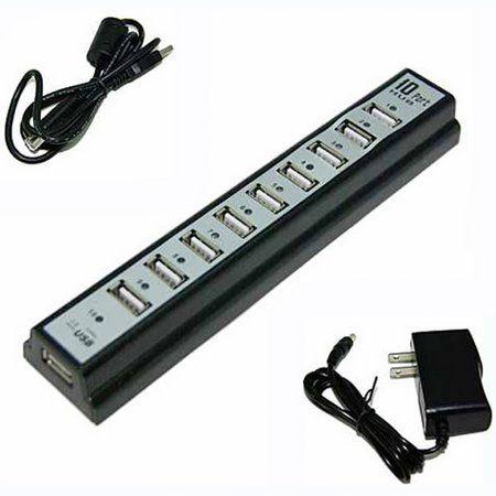 Imagem de Hub Usb 10 Portas 2.0 + Fonte Bivolt Desktop- Notebook High Speed