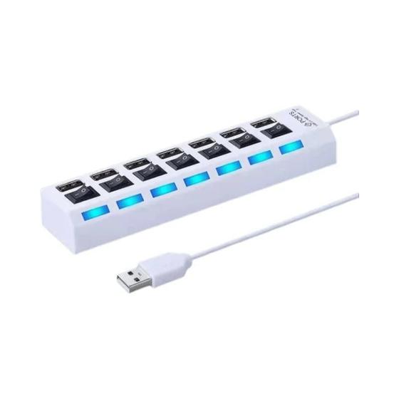 Imagem de Hub USB 2.0 4/7 Portas com Interruptor - Cabo de 30cm