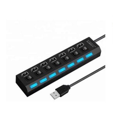 Imagem de Hub Usb 2.0 7 Portas Pen Drive Teclado 480mbps Hd